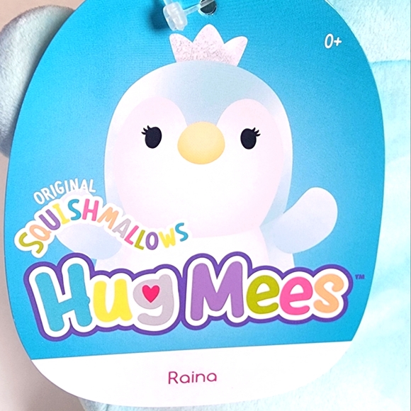 RAINA 🐧 Blue Penguin Hug Mees Original Squishmallow by Kelly Toy ☆》NWT《☆ - Picture 6 of 8